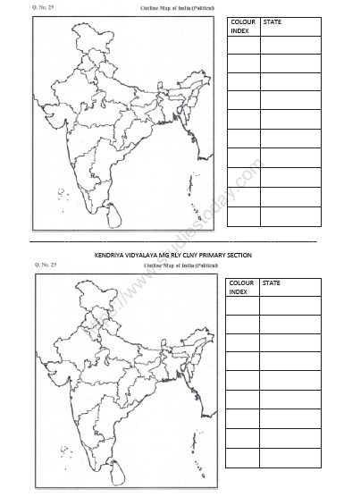 Map Of India Worksheet